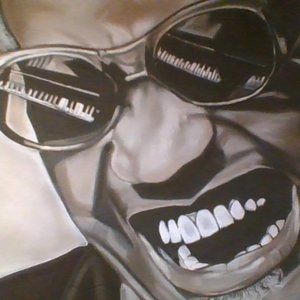 ORIGINAL PASTEL PAINTING BY SCHOARTT (RAY CHARLES)
